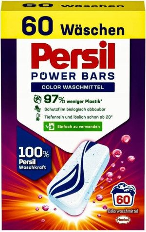Persil Color Power 60 Bars – niemieckie tabletki do prania kolorów, skuteczna ochrona barw