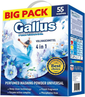 Gallus Professional Universal 3,05 kg – uniwersalny proszek do prania, 55 prań, skuteczne usuwanie plam