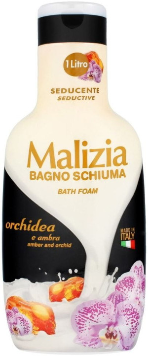 Malizia Amber Orchid 1L włoski płyn do kąpieli o zapachu bursztyn i orchidea