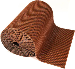 Wycieraczka pod drzwi wejściowe igłowa jeżyk Easy Turf 90 cm na metry z rolki jasny brąz