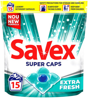 Savex Caps Extra Fresh 15 prania – kapsułki do prania z intensywną świeżością