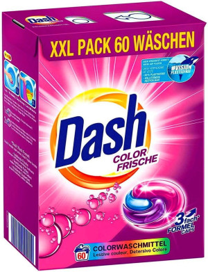 Dash Color Frische Caps 60 sztuk – niemieckie kapsułki do prania tkanin kolorowych z długotrwałą świeżością