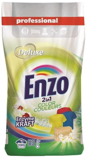 Deluxe Enzo Color 9,1 kg – Proszek do prania kolorów, 130 prań, intensywna ochrona barw