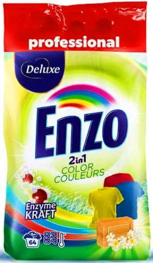 Deluxe Enzo Color 4,5 kg – proszek do prania kolorów, 64 prania, skuteczne usuwanie plam