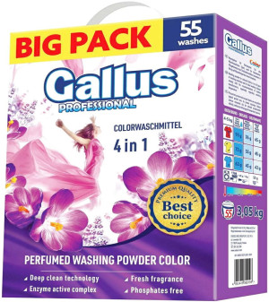 Gallus Professional Color 3,05 kg – proszek do prania kolorowego, 55 prań, ochrona barw i skuteczne usuwanie plam