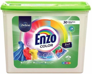Deluxe Enzo Color 30 sztuk – kapsułki do prania tkanin kolorowych, skuteczna ochrona i intensywna świeżość