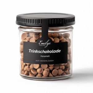 Premium Trinkschokolade Karamell Handgemacht 160g | Emilys Chocolaterie