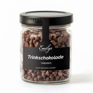 Edle Trinkschokolade Vollmilch Handgemacht 160g | Emilys Chocolaterie