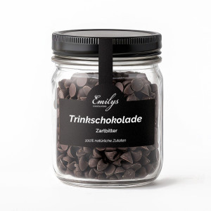Edle Trinkschokolade Zartbitter Handgemacht 160g | Emilys Chocolaterie
