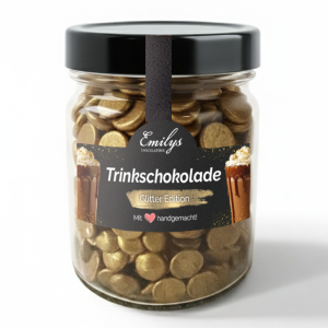 Trinkschokolade – Glitter Edition Handgemacht 160g | Emilys Chocolaterie