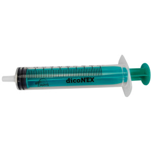 Strzykawka 3-częściowa 10ml Luer zielony tłok a'100szt DICONEX Zarys