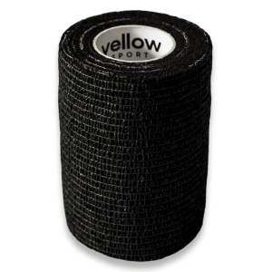 Bandaż kohezyjny samoprzylepny 7,5cmx4,5m czarny 1szt YELLOWBAND Zarys