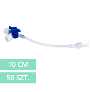 Kranik trójdrożny z drenem przedłużającym 10cm Zarys