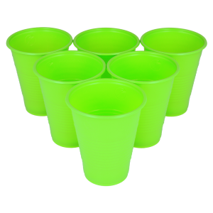 Kubki plastikowe jednorazowe zielone 100 szt. - 200 ml