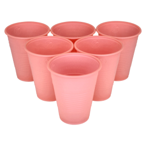 Kubki plastikowe jednorazowe różowe 100 szt. - 200 ml