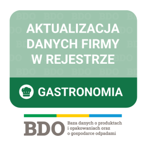 Usługa aktualizacji BDO - gastronomia