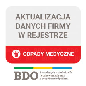 Usługa aktualizacji wniosku w BDO  - odpady medyczne 