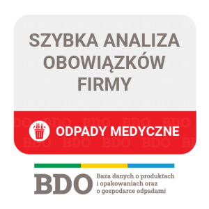 Usługa analizy danych w  BDO  - odpady z branży medycznej