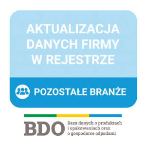 Usługa aktualizacja BDO - pozostałe branże