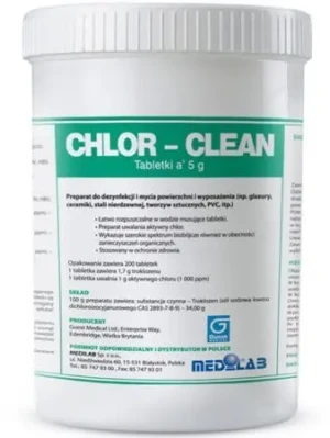 Chlor Clean tabletki do dezynfekcji powierzchni a'200szt Medilab