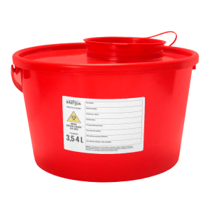 Pojemnik na odpady medyczne czerwony Intergos 3,5 L - 4 L