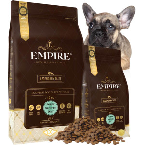 EMPIRE Hipoalergiczna Karma dla Szczeniaków i Juniorów Buldoga Francuskiego 12kg + 2kg PROMO