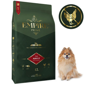 Monobiałkowa karma dla dorosłych pomeranianów - hipoalergiczna - bez kurczaka 12kg Empire Prime