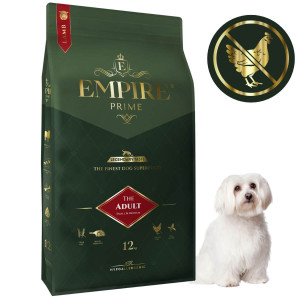 Monobiałkowa karma dla dorosłych maltańczyków - hipoalergiczna - bez kurczaka 12kg Empire Prime