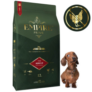 Monobiałkowa karma dla dorosłych jamników - hipoalergiczna - bez kurczaka 12kg Empire Prime