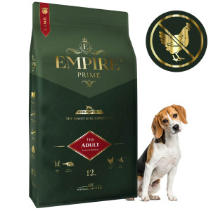 Monobiałkowa karma dla dorosłych beagle - hipoalergiczna - bez kurczaka 12kg Empire Prime