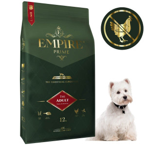 Monobiałkowa karma dla dorosłych westów - hipoalergiczna - bez kurczaka 12kg Empire Prime