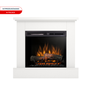 Kominek elektryczny Warmtec Jukon wkład Dimplex 23" XHD Optiflame - biały mat