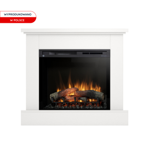 Kominek elektryczny Warmtec Jukon wkład Dimplex 28" XHD Optiflame - biały mat