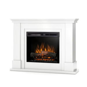 Kominek elektryczny Warmtec Luena wkład Dimplex 23" XHD Optiflame - biały połysk