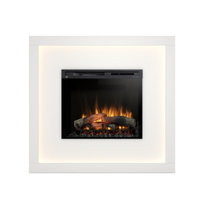 Kominek elektryczny Warmtec Litos wkład Dimplex 28" XHD Optiflame - biały mat