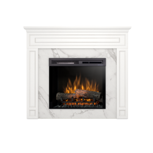 Kominek elektryczny Warmtec Lorin wkład Dimplex 23" XHD Optiflame - lakier biały mat