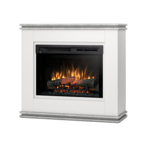 Kominek elektryczny Warmtec Vena wkład Dimplex 26" XHD Optiflame - biały mat, beton