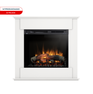 Kominek elektryczny Warmtec Fonte wkład Dimplex 28" XHD Optiflame - biały