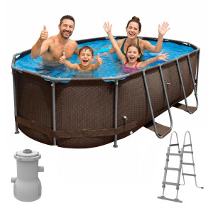 Basen stelażowy z pompą do ogrodu Warmtec BW427 4,27 m x 2,75 m