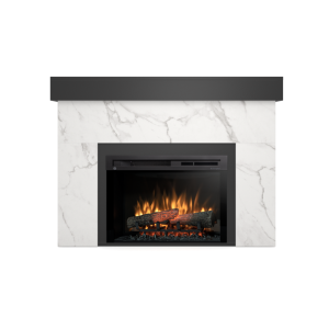 Kominek elektryczny Warmtec Aven wkład Dimplex 26" XHD Optiflame - marmur crystal, czarny