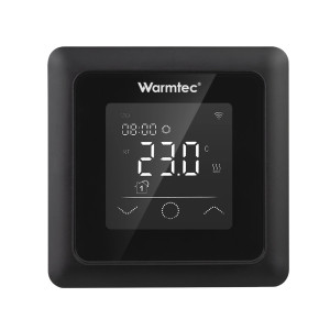 Regulator temperatury Warmtec ZTS Wi-Fi, IP21, czarny podtynkowy programowalny czujnik powietrzny i podłogowy