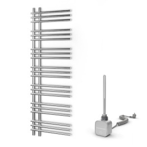 Grzejnik łazienkowy elektryczny Warmtec Brillo 50x150cm chrom z grzałką elektryczną