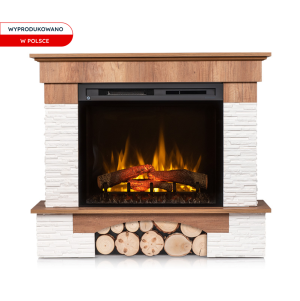 Kominek elektryczny Warmtec Porto Max wkład Dimplex 28" XHD Optiflame - dąb