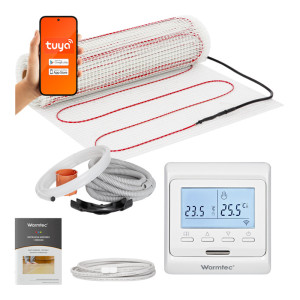 Zestaw ogrzewania podłogowego pod płytki Warmtec mata grzewcza DSH-30 3,0m² 160W/m² + termostat pokojowy T510