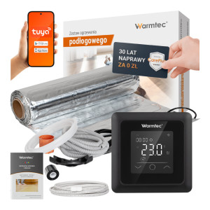 Zestaw ogrzewania podłogowego pod panele Warmtec AL-35/ZTS Czarny 3,5m² 150W/m² Wi-Fi