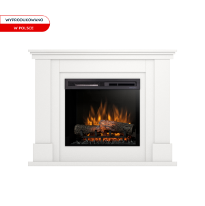 Kominek elektryczny Warmtec Luena narożny wkład Dimplex 23" XHD Optiflame - biały mat