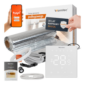 Zestaw ogrzewania podłogowego pod panele Warmtec mata grzewcza AL-90 9,0m² 150W/m² + pokojowy regulator temperatury XRT01