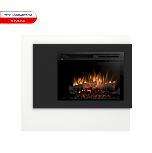 Kominek elektryczny Warmtec Pulmari wkład Dimplex 26" XHD Optiflame - biały mat, czarny