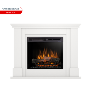 Kominek elektryczny Warmtec Luena wkład Dimplex 23" XHD Optiflame - biały mat