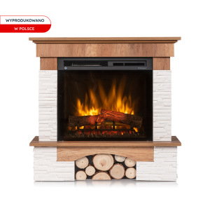 Kominek elektryczny Warmtec Porto z wkładem 23" XHD Optiflame - dąb
